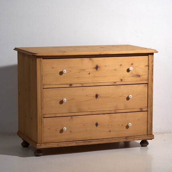 Commode ancienne en bois massif (c.1920) #33