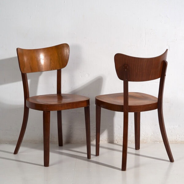 Sillas de madera curvada estilo retro (c.1950). Conjunto de 2 piezas #3