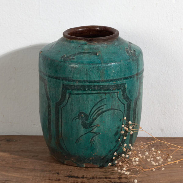 Jarrón antiguo de color verde esmeralda (c.1820) #40