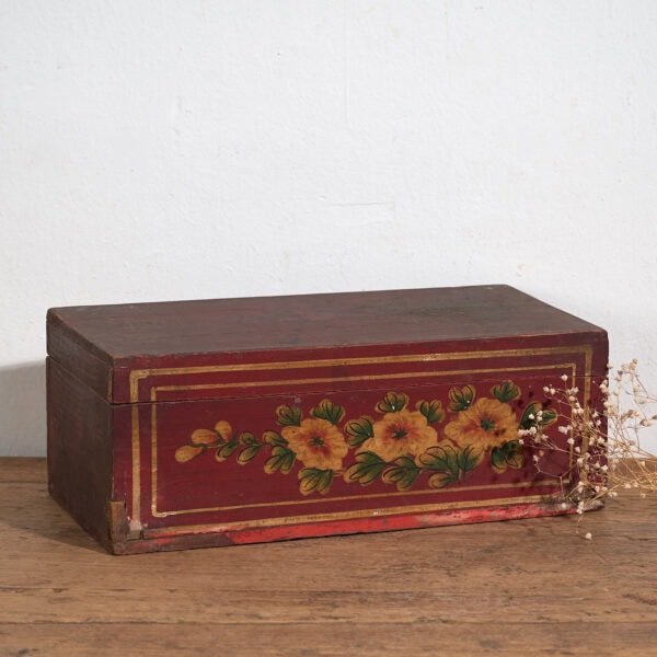 Caja china antigua con detalles florales (c.1900) #15