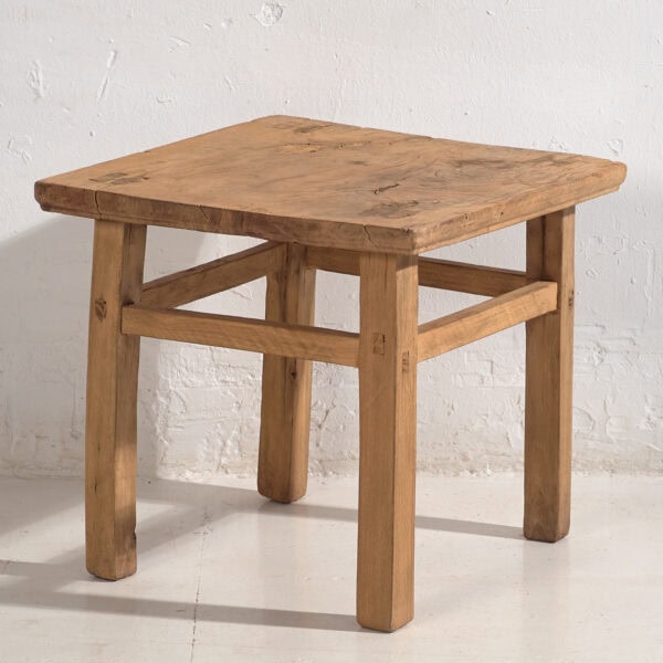 Mesa baja cuadrada antigua (c.1900) #6