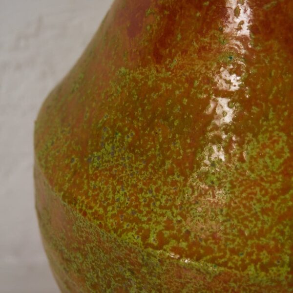 Vase décoratif vintage orange (c.1950)