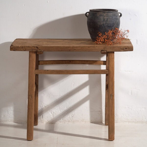 Mesa consola antigua de madera (c.1920) #6