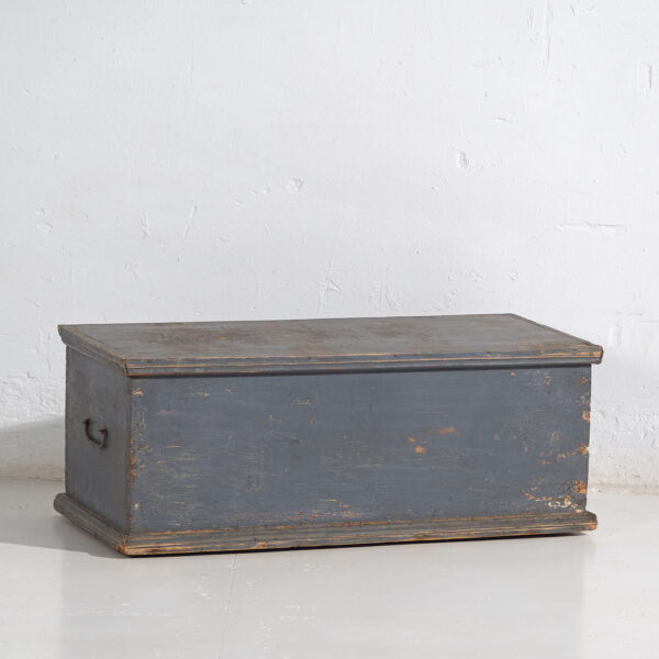 Petite malle bleue ancienne (c.1920) #35