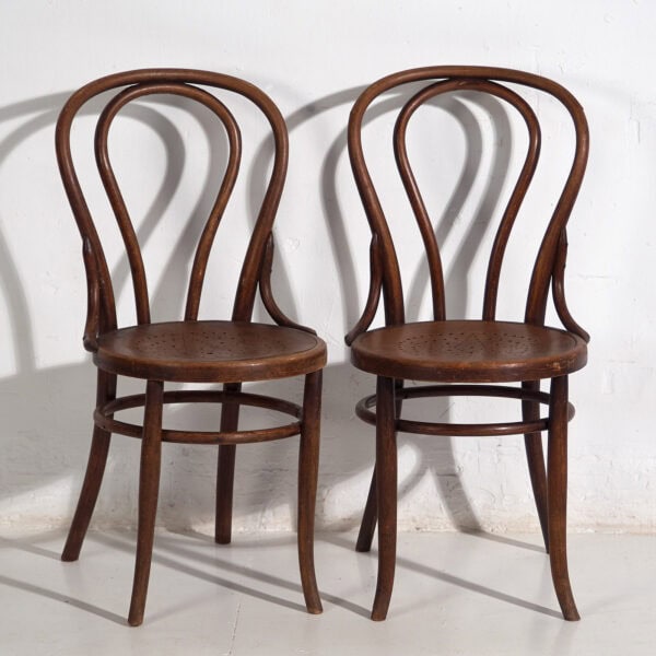 Pareja de sillas vienesas antiguas (c.1920). Conjunto de 2 piezas #2