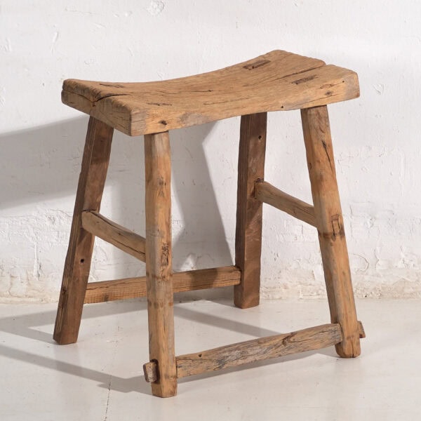 Antiguo taburete de estilo wabi sabi (c.1900) #3
