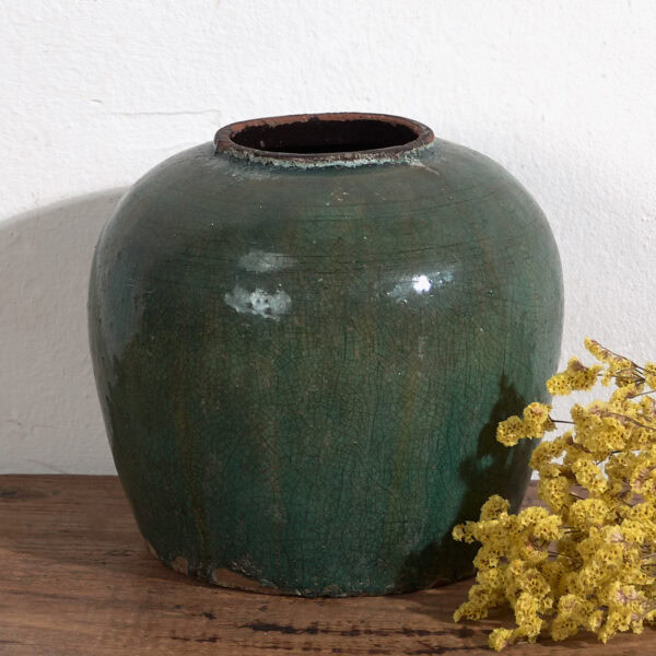 Jarrón de cerámica antiguo (c.1820) #17