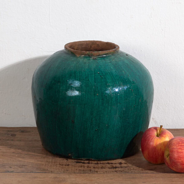 Antiguo jarrón verde turquesa (c.1820) #27
