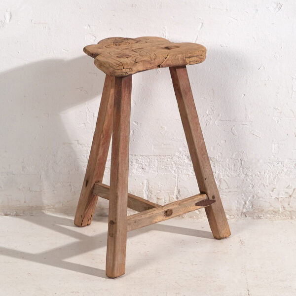 Antiguo taburete de estilo wabi sabi (c.1900) #8