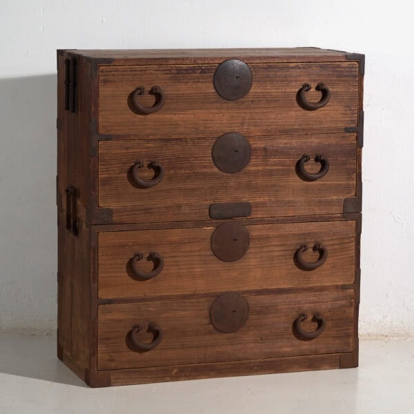 Antique Japanese Tansu Chest of Drawers - Meiji / Taishō Period (c.1868-1926) #81