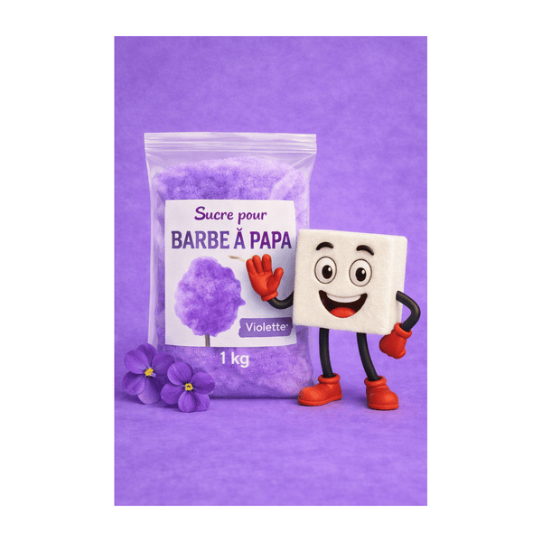 Image carrée - Sucre barbe à papa violette Pop4You