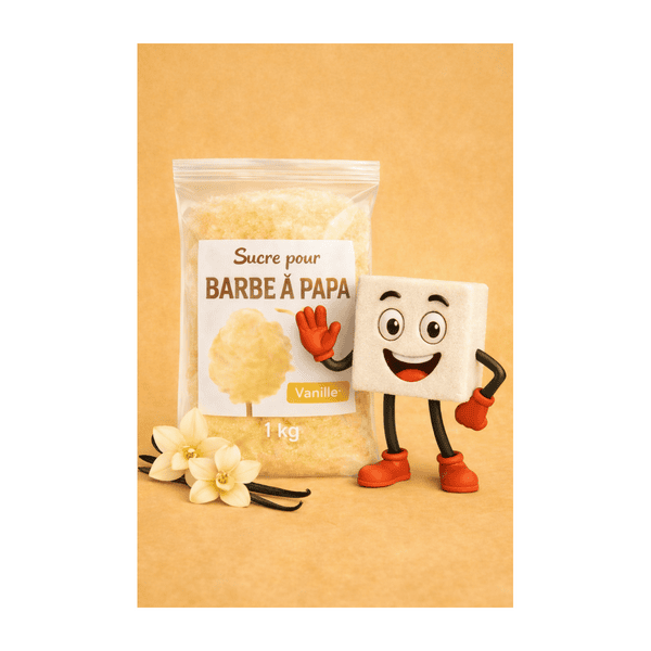 Image carrée - Sucre barbe à papa Pop4You vanille