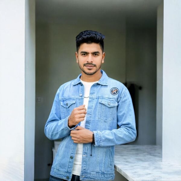 Denim Jacket -Light Solid Print