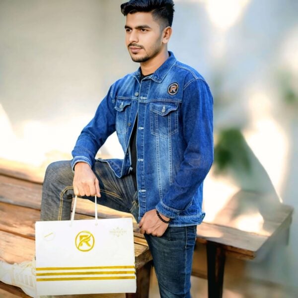 Denim Jacket -Dark Solid Print