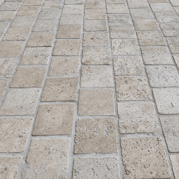Classic travertine cobblestones
