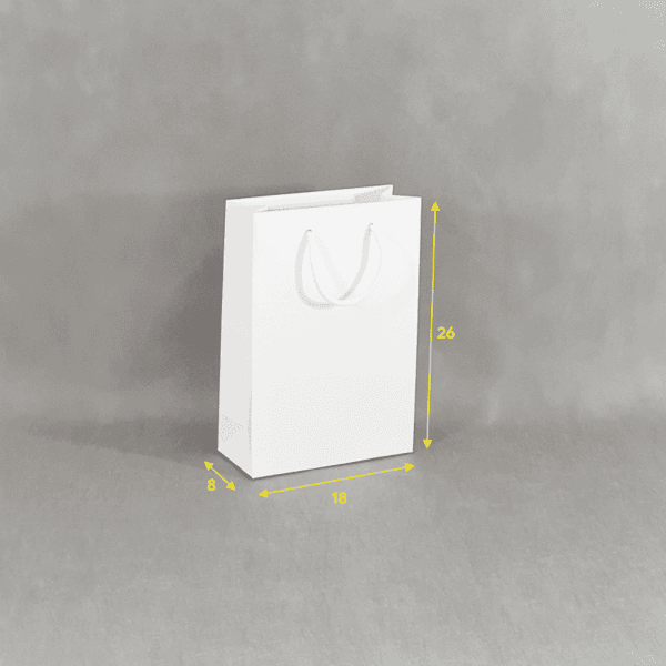 Torba ekologiczna premium Kraftlux biały 18x8x26