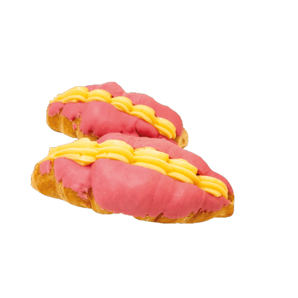 Roze roomcroissant