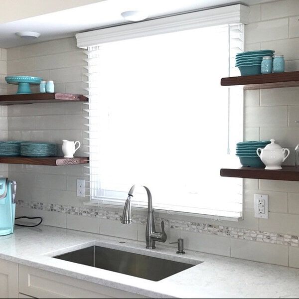 Silver City 2" Thick Solid Wood Floating Shelves | Rough Cut Modern Lumber | 8 Colors, 52 Sizes, Custom Available | Handmade in NY | Hemlock Larch Pine | Free Shipping - Image 3