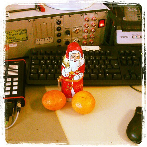 Der Nikolaus war am Arbeitsplatz....