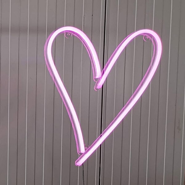 Bittersoet feestverhuur - Neon roze hart te huur