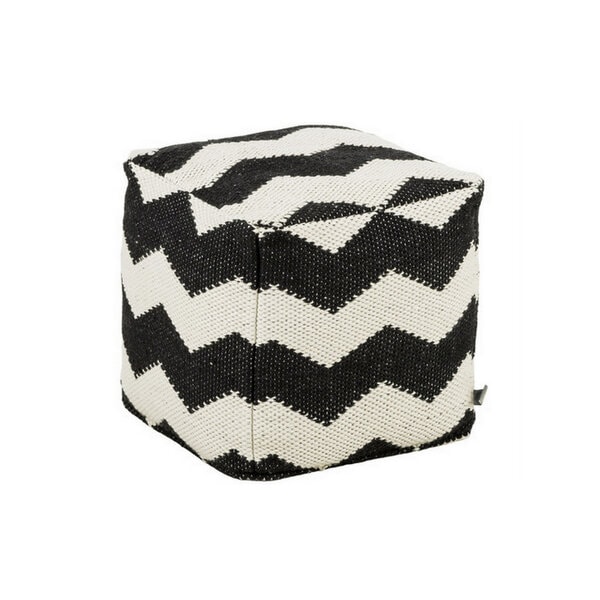 Bittersoet feestverhuur - Poef Zwart Wit M te huur