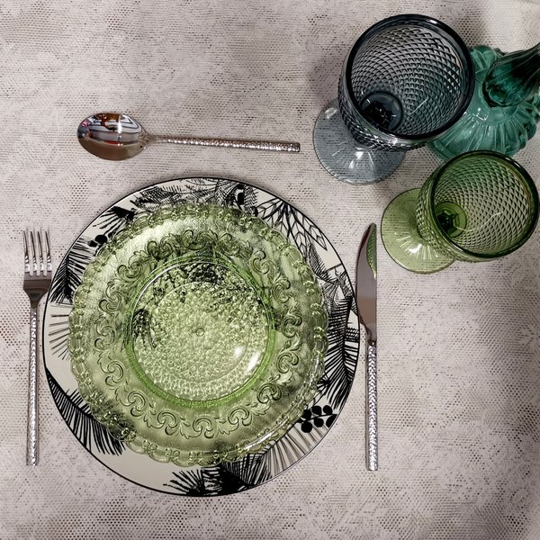 Bittersoet feestverhuur - wijnglas diamond Groen M te huur