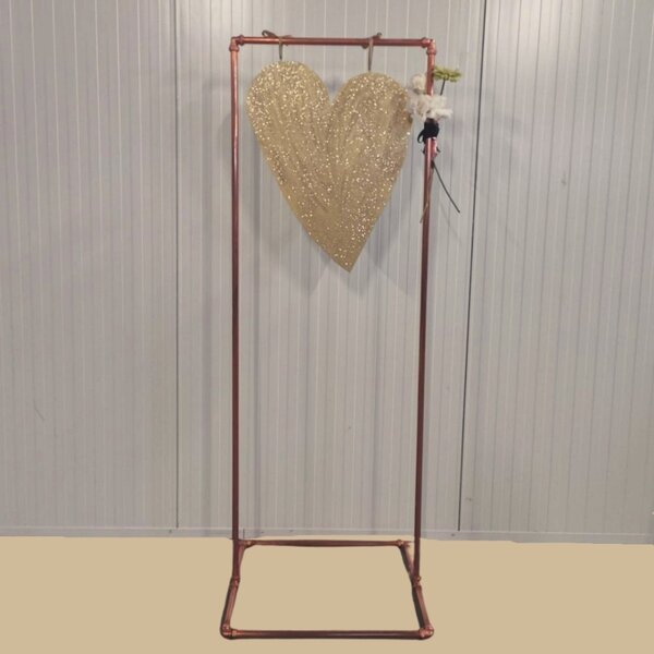 Gouden glitter hart - Afbeelding 2