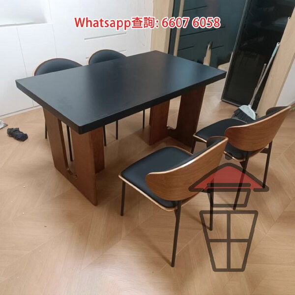 DT21 歐洲古風 岩板方形餐桌/飯枱 Sintered Stone Dinning Table 岩板抗擊防刮耐磨 高密度零滲透耐高溫 - Image 9