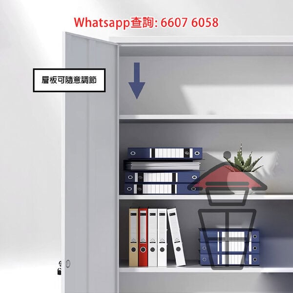 CB235-A 冷軋鋼 鐵皮文件櫃 [矮櫃款] Metal Short File Cabinet 掩門/櫃桶帶鎖 層板高度可調 整裝發貨 - Image 8