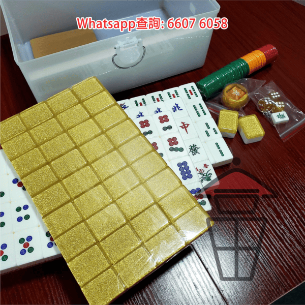 GM814 廣東牌 金水晶麻雀 37x27x21mm Gold Crystal Surface - Image 3