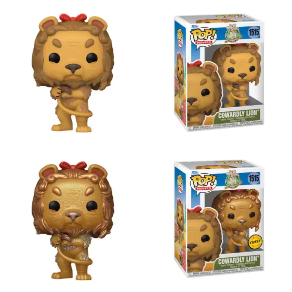 Lot 2 Figurines Funko Pop / Cowardly Lion N°1515 / Le Magicien d'Oz / (1Chase + 1Normal)