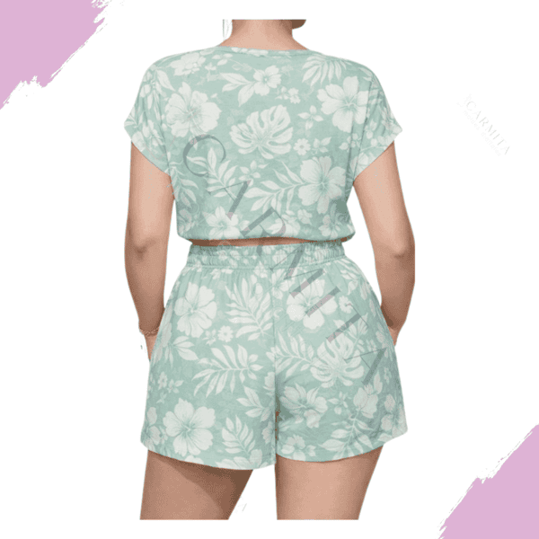 Imagen Molde digital de Conjunto Blusa Quimono y Short