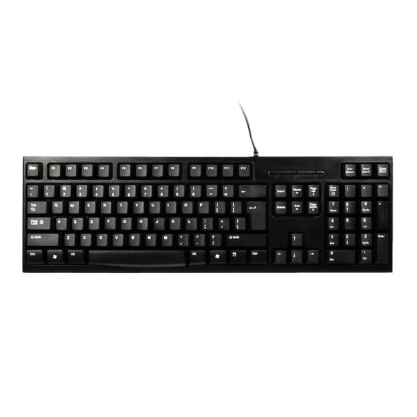 Port Connect Office Budget Wired Keyboard-Black