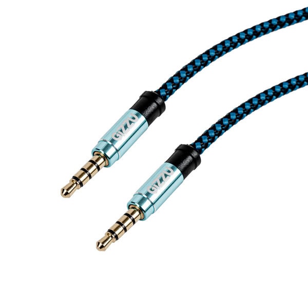 Gizzu 3.5mm AUX Cable 1.5m, Black/Blue