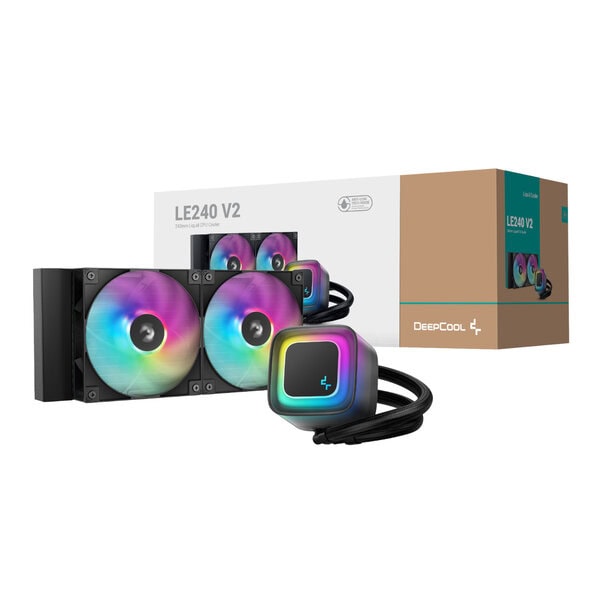 DeepCool LE240 V2 240mm ARGB AIO CPU Liquid Cooler, Black