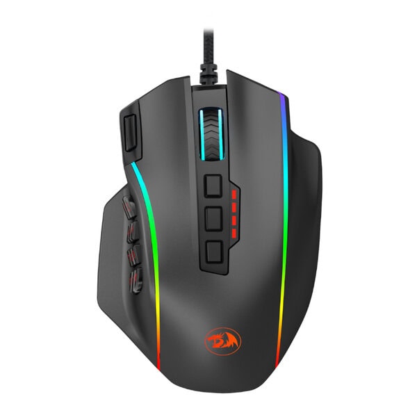 REDRAGON PERDICTION 4 12400DPI RGB MMO Ergo Gaming Mouse, Black