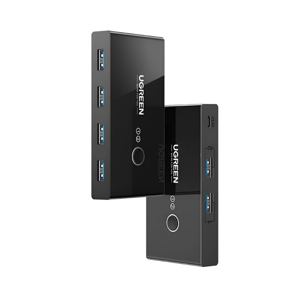 UGREEN USB 3.0 4-Port Switch Box, with 1.5m USB Cables