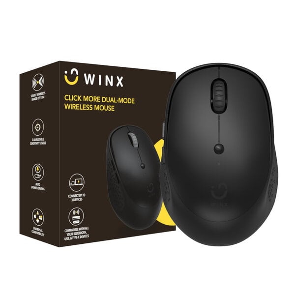 WINX CLICK More Dual-Mode Wireless Mouse, Black