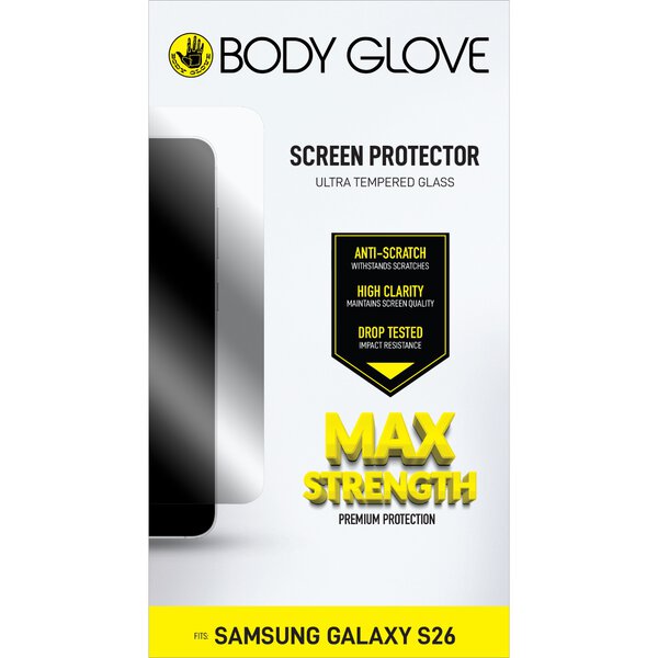 Body Glove Ultra Tempered Glass Screen Protector, Samsung Galaxy S26, Clear