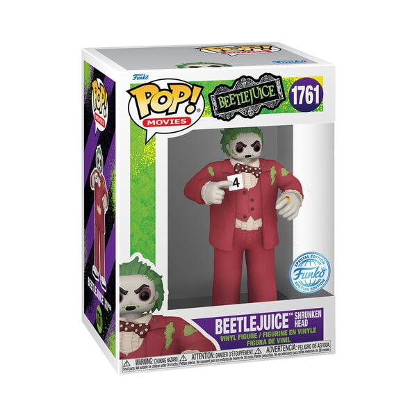 Funko Pop! Movies: Beetlejuice, Beetlejuice Shrunken Head (Special Edition)