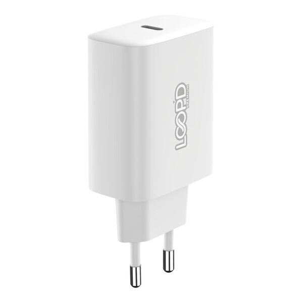 LOOPD 1 Port PD Home Charger 20W, White