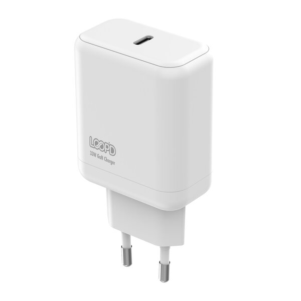 LOOPD 1 Port PD Wall Charger 33W, White