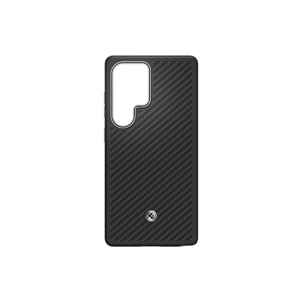 Samsung Enzo Aramid Case, Samsung Galaxy S25 Ultra, Black Silver
