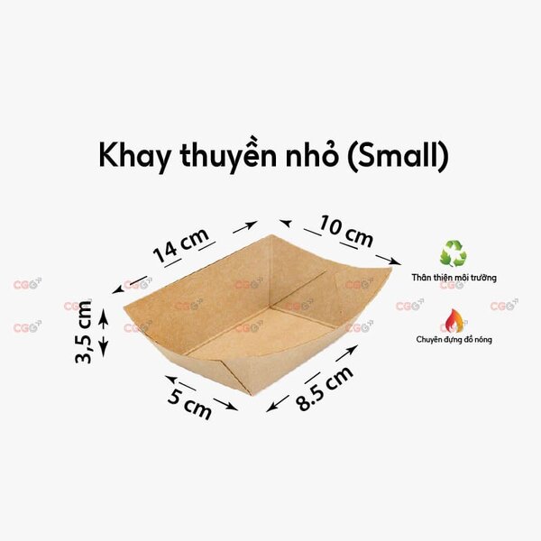 Khay thuyền giấy nhỏ