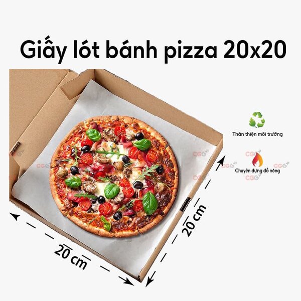 Giấy lót bánh pizza 20x20