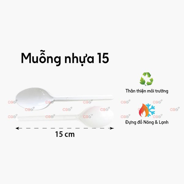 Muỗng nhựa trắng