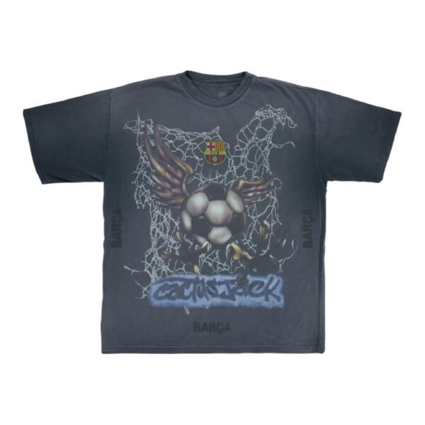 Travis Scott x FC Barcelona Washed Spray Logo Tee