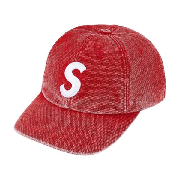 Supreme Pigment Coated S Logo 6-Panel “Red” (SS 26)