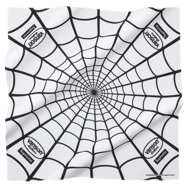 Supreme x Vanson Leathers x Spider-Man Bandana “White”