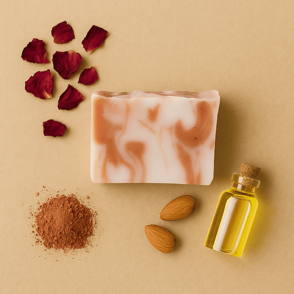 rosenseife pfelgende naturseife haarseife für alle haartypen mandeloelseife muttertagsgeschenk geburtstagsgeschenk naturseife